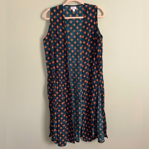 Lularoe Geometric Joy Longline Vest - Picture 1 of 7